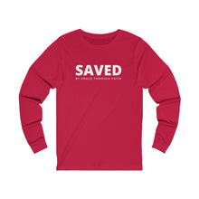 Load image into Gallery viewer, "Saved by Grace through Faith" Long Sleeve Tee - Dark