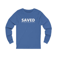Load image into Gallery viewer, "Saved by Grace through Faith" Long Sleeve Tee - Dark