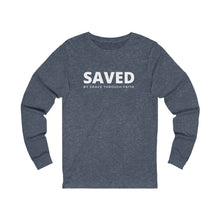 Load image into Gallery viewer, "Saved by Grace through Faith" Long Sleeve Tee - Dark