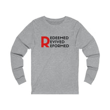 Load image into Gallery viewer, "Redeemed, Revived, Reformed" Long Sleeve Tee - Light