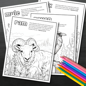 Animals in the Bible - Colouring Book