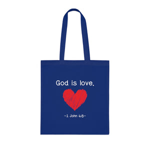 God is Love Tote - Blue
