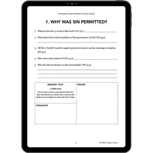 Patriarchs And Prophets Study Guide